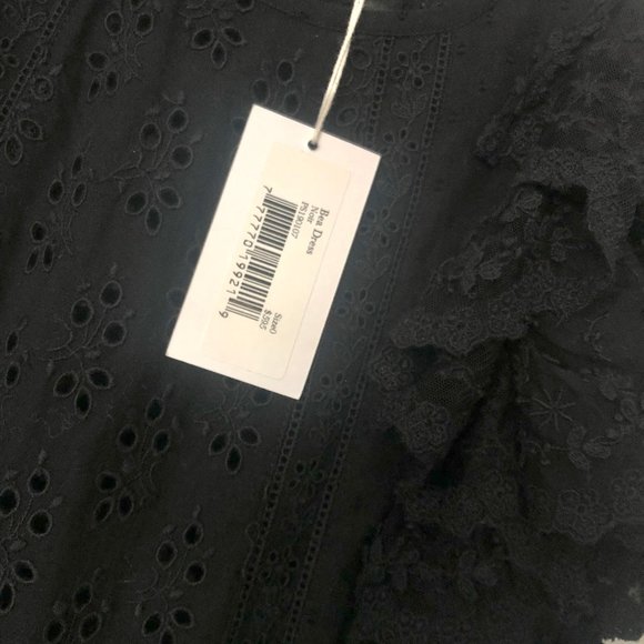 Ulla Johnson Black Embroidered Bea Midi Dress NWT - Picture 5 of 11